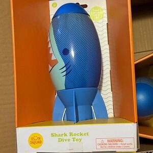 SUN SOAKED Shark Rocket Dive Toy Blue Pool Bath Water Play New